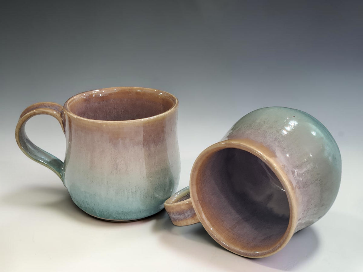 Stoneware tea mug handmade in Melbourne with blended earthy glazes and contemporary artisan design.