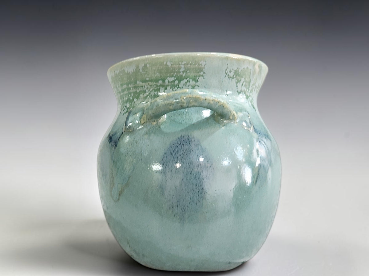 Green ceramic salt pig gift for cooks and pottery lovers