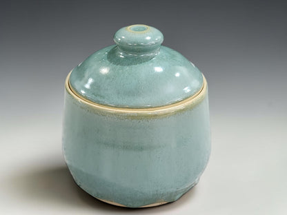 Australian handmade ceramic sugar bowl with lid for kitchen bench or coffee station