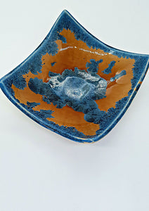 Hand made Ceramic platter - Porcelain pottery Crystalline glaze centre piece small - Coffee table display