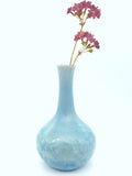 Handmade porcelain pottery bud vase -Small Blue ceramic vase - Ceramic crystalline glaze small vase - decorative pottery - display flowers