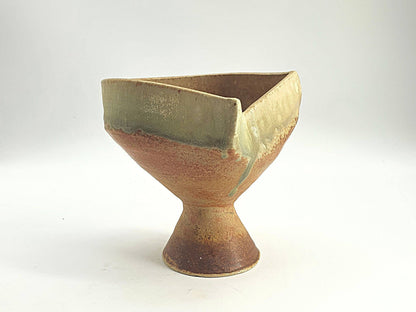 Handmade pottery Bowl Approx. dimensions: 12 cm x 12 cm, depth 8 cm (back) / 6 cm (front)
