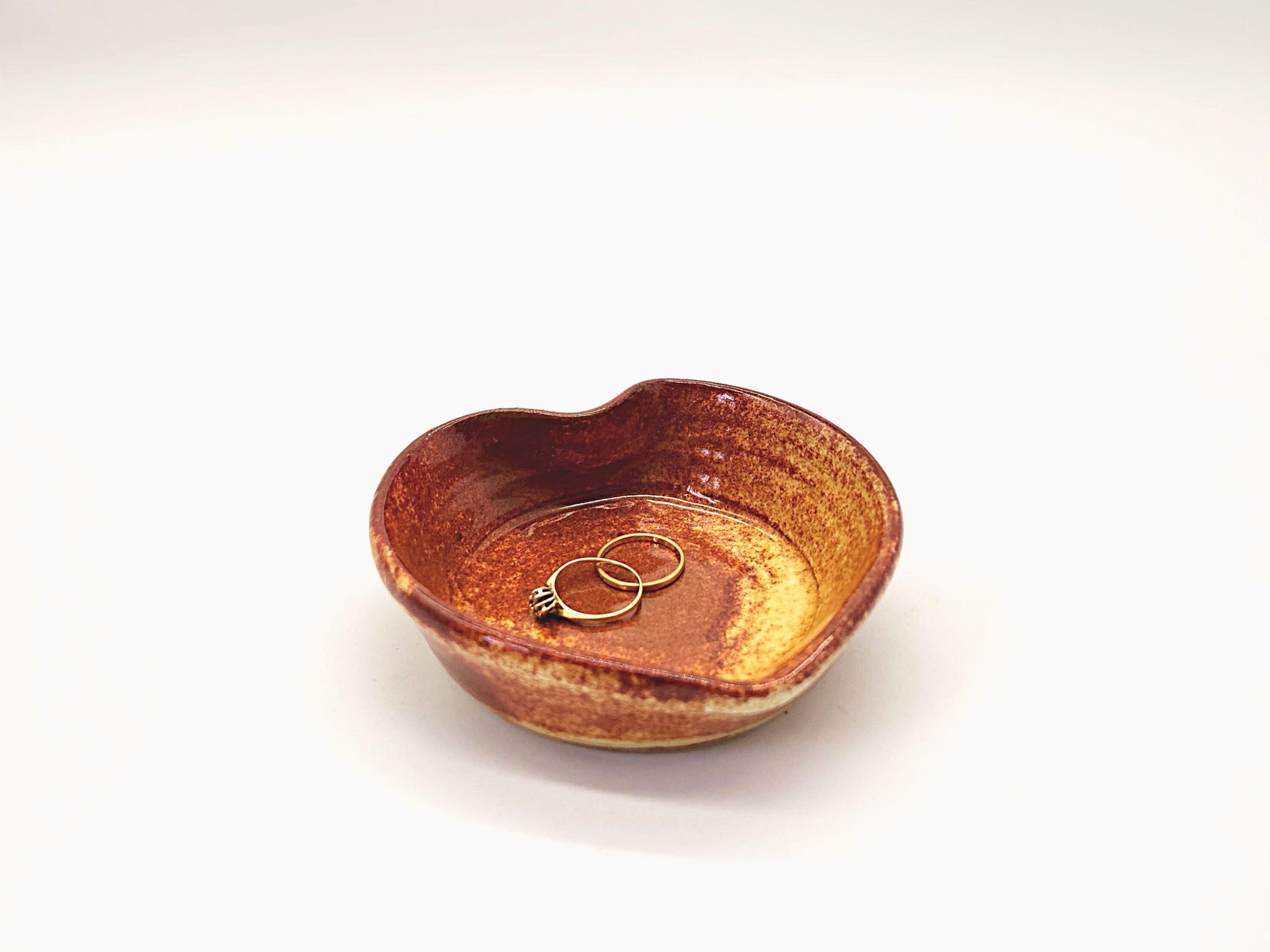 Ceramic trinket bowl - heart shaped trinket dish