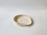 Ceramic Spoon rest - Handmade pottery -speckle buttermilk glaze - handmade ceramic spatula holder- kitchen accessory