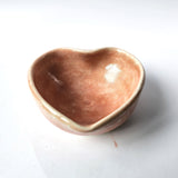 Small pottery bowl - Trinket dish -Heart shaped- Handmade ceramic ring dish - condiment bowl