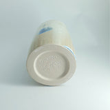 Bottom view of Handmade porcelain pottery utensil holder - Unique ceramic vase- Crystalline glaze ceramic - Kitchen wear gift