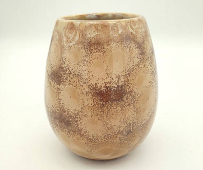 Crystalline glaze detail on handmade vase