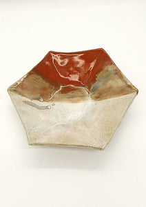 Handmade pottery bowls, ceramic hexagonal bowls -3 piece pottery bowl set - buy all or just one as a gift.