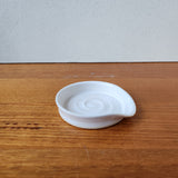 Ceramic Spoon rest - handmade pottery - white