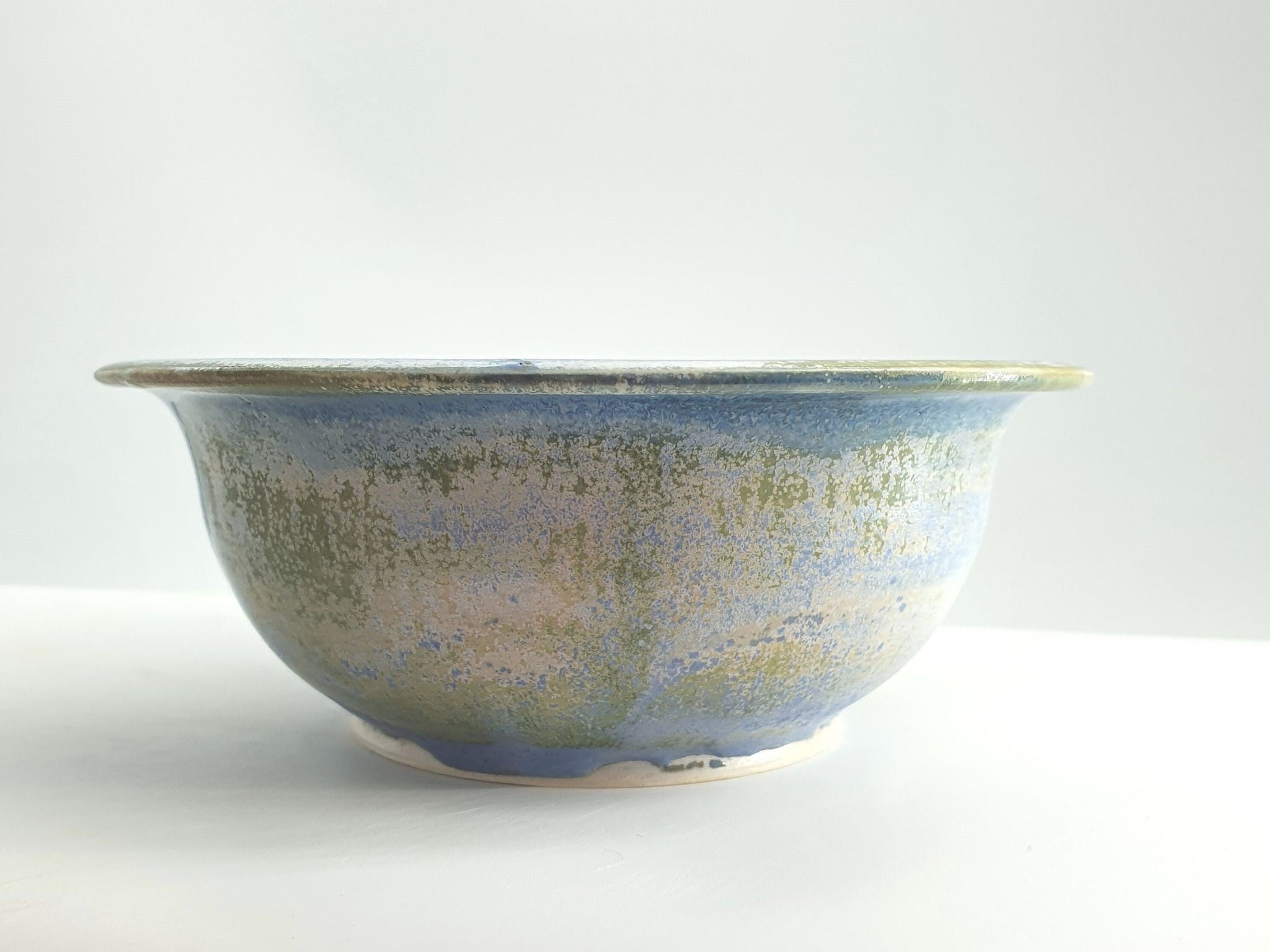 Small handmade ceramic bowl-porcelain pottery desert bowl - Breakfast bowl in blue - Handmade in Australia