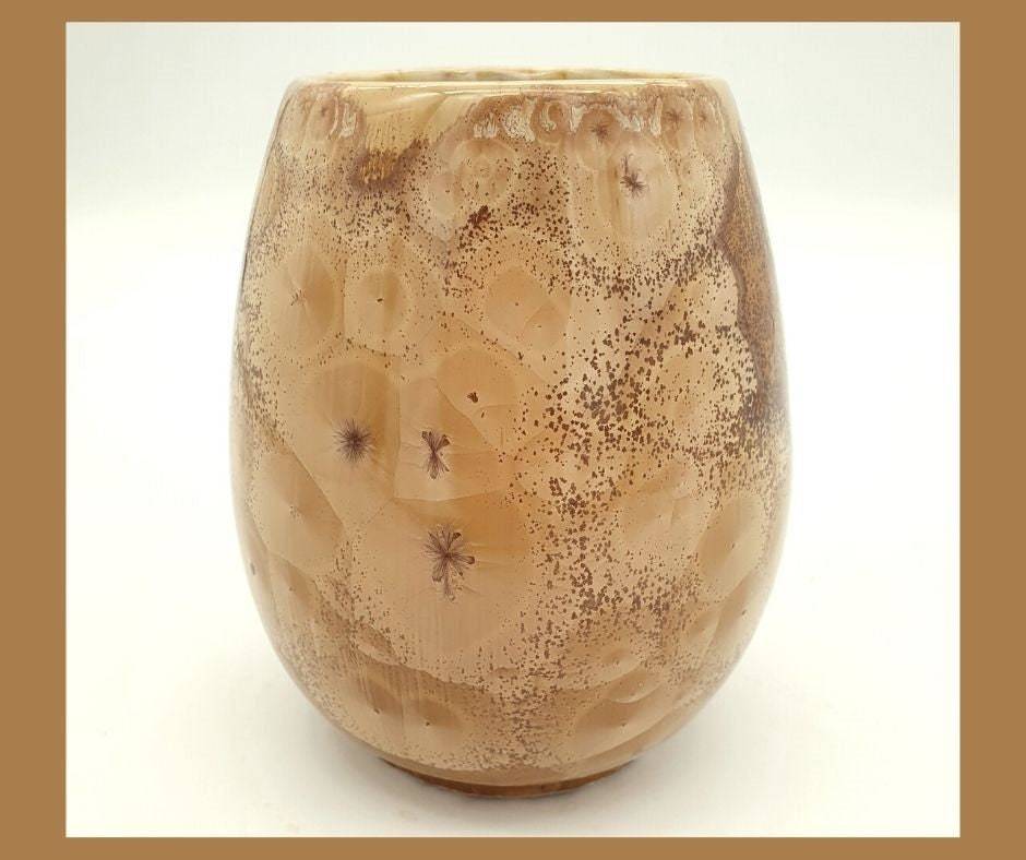 Handmade Australian bud vase in golden haze finish