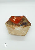 Food-safe stoneware serving bowl – hexagon design