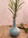 Handmade porcelain pottery bud vase -Small Blue ceramic vase - Ceramic crystalline glaze small vase - decorative pottery - display flowers