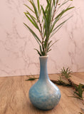 Handmade porcelain pottery bud vase -Small Blue ceramic vase - Ceramic crystalline glaze small vase - decorative pottery - display flowers