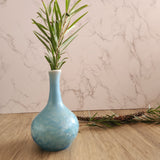 Handmade porcelain pottery bud vase -Small Blue ceramic vase - Ceramic crystalline glaze small vase - decorative pottery - display flowers