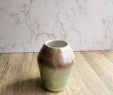 Ceramic bud Vase - Handmade small pottery vase- Stoneware vase made in Australia - Mother of pearl finish