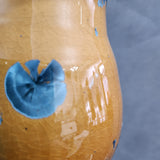Close up od a crystal on the One-of-a-kind crystalline ceramic vase – medium flower arrangement size