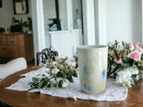 Crystalline porcelain utensil holder or flower vase
