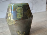 Ceramic bud Vase - Handmade small pottery vase- Porcelain crystalline vase made in Australia -Deep green mirror finish - SECOND Marked down.