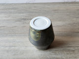 Ceramic bud Vase - Handmade small pottery vase- Porcelain crystalline vase made in Australia -Deep green mirror finish - SECOND Marked down.