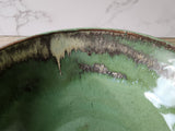 Handmade ceramic bowl- pottery fruit bowl -Ceramic serving bowl -green glaze - unique gift - Large pottery bowl