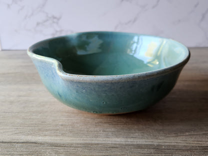 Handmade red stoneware salad bowl – 20cm diameter