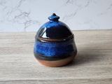 Hand-made pottery sugar bowl - Ceramic lidded container - small condiment Bowl - pottery lidded tea Jar- Storage pot