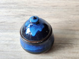 Hand-made pottery sugar bowl - Ceramic lidded container - small condiment Bowl - pottery lidded tea Jar- Storage pot