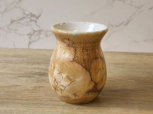 Hsndmde Pottery Small bud vase - Handmade ceramic caramel Crystalline glazed vase - flower vas - unique gift