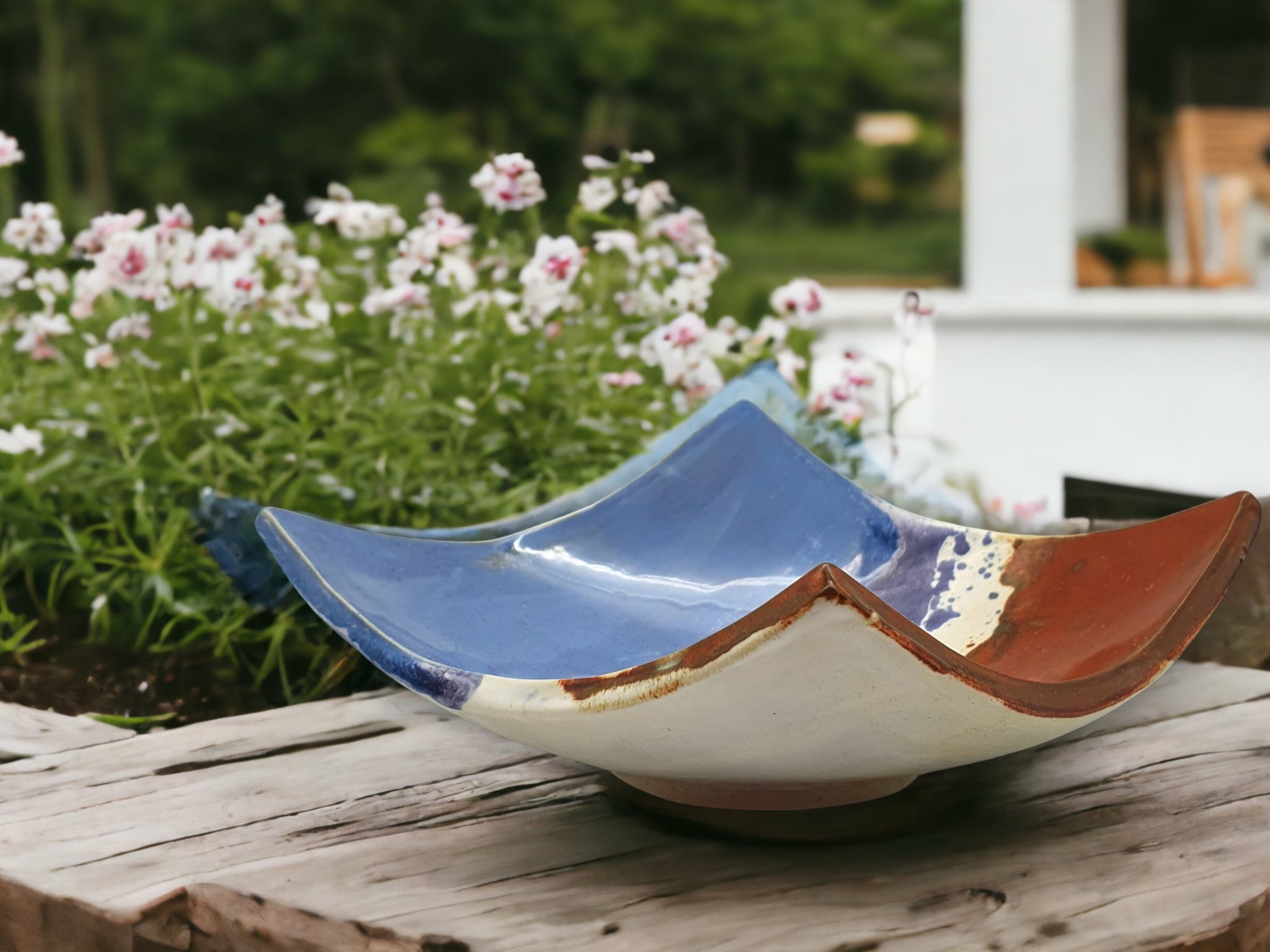 Handmade pottery display bowl - serving plate or coffee table centre piece - entry table display - Desert to the sky - unique gift