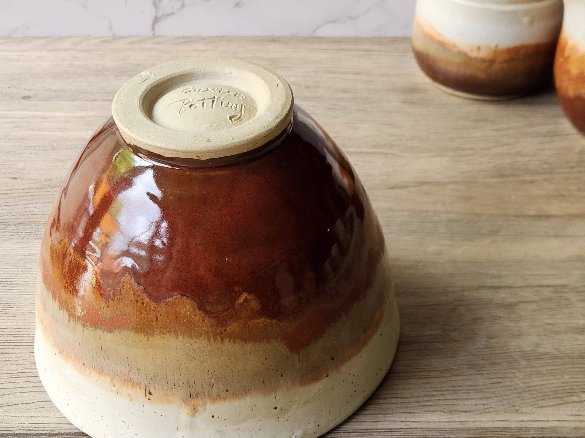 under side of High-fired mixing bowl for oven and microwave