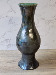 Porcelain handmade pottery Crystalline glaze vase - Large ceramic vase green - crystalline vase - display vase