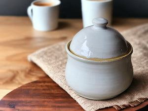 Hand made pottery sugar bowl - Ceramic lidded container - small condiment container - lidded bowl - Storage pot - Tea Jar