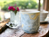 Small handmade pottery cup with crystalline glaze - Hand made Ceramic tumbler - pencil holder - ceramic cylinder - pottery mug