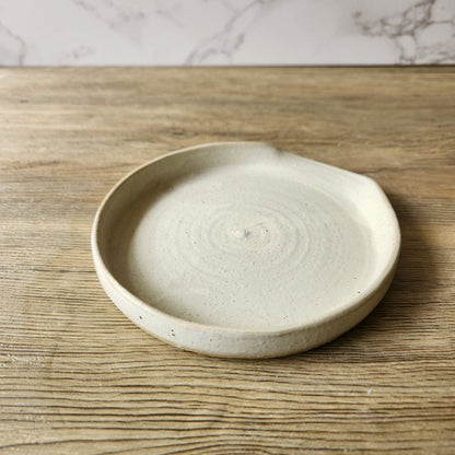 Oversized pottery spoon holder for kitchen counter