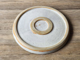 Handmade pottery plate - Australian made- Ceramic Green and white Bread and butter plate