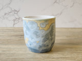 Small handmade pottery cup with crystalline glaze - Hand made Ceramic tumbler - pencil holder - ceramic cylinder - pottery mug