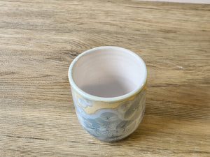 Small handmade pottery cup with crystalline glaze - Hand made Ceramic tumbler - pencil holder - ceramic cylinder - pottery mug