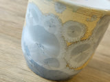 Small handmade pottery cup with crystalline glaze - Hand made Ceramic tumbler - pencil holder - ceramic cylinder - pottery mug