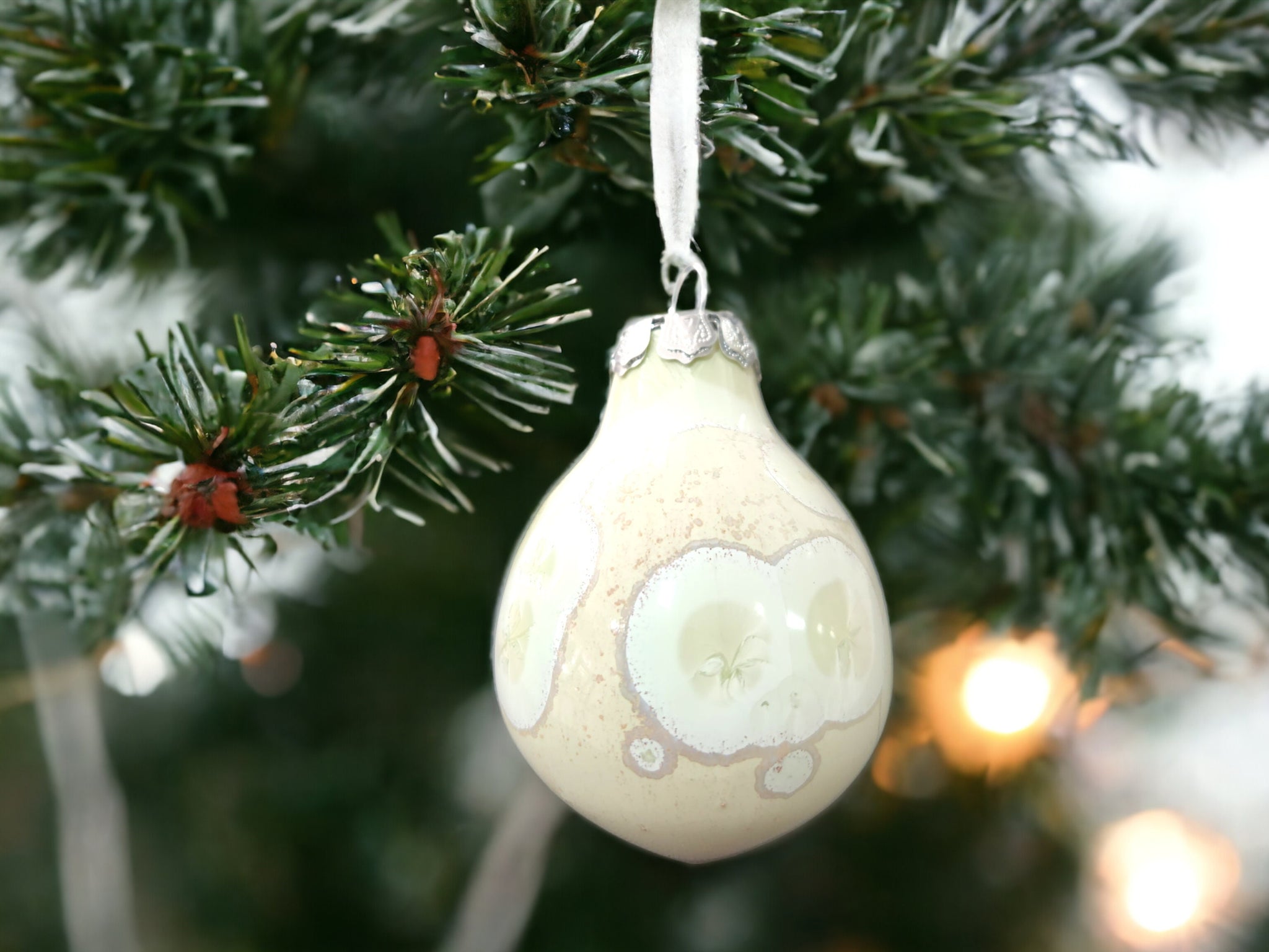 Handmade ceramic Christmas tree Ornament- Christmas decoration - unique Xmas tree Bauble.