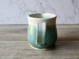 Handmade pottery Jug, 350ml ceramic creamer, australian made milk jug, Green and Butterrmilk creamer, gravy boat, milk jug