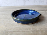 Hand made potter Spoon rest - Blue ceramic spoon rest - kitchen gift - spoon rest for kitchen counter