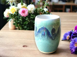 Handmade pottery vase - Ceramic tumbler - Handmade vase made in Australia - Flower display - pen,pencil or paintbrush holder