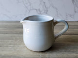 Handmade pottery Jug, 400ml ceramic creamer, Australian-made milk jug, white creamer, gravy boat, milk jug, SECOND