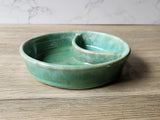 Pottery Chip and dip bowl - TV snack ceramic bowl or condiment bowl- seafoam green 2 - A perfect gift for him