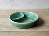 Pottery Chip and dip bowl - TV snack ceramic bowl or condiment bowl- seafoam green 2 - A perfect gift for him