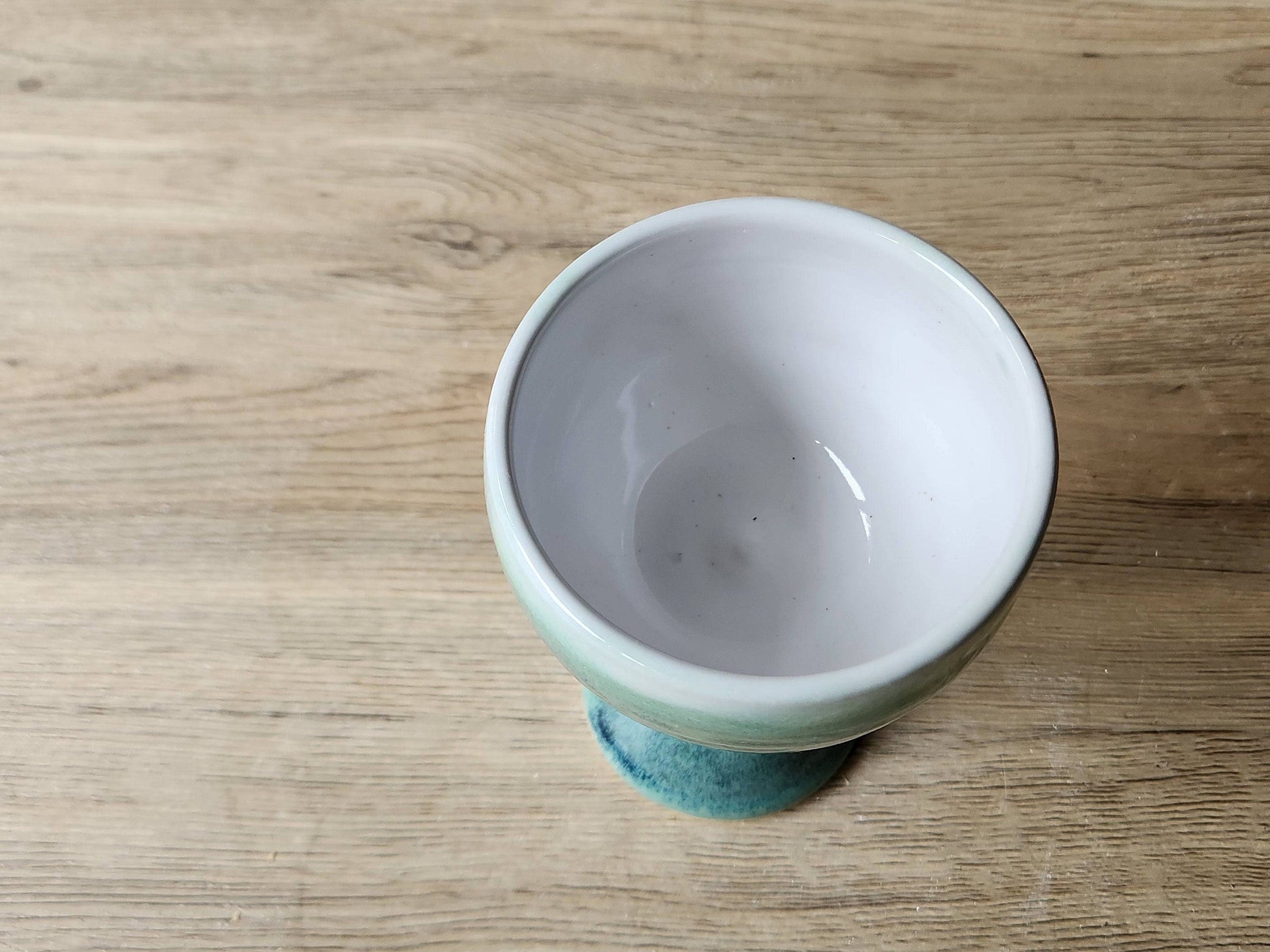 inside view of Stoneware goblet gift for wine lovers