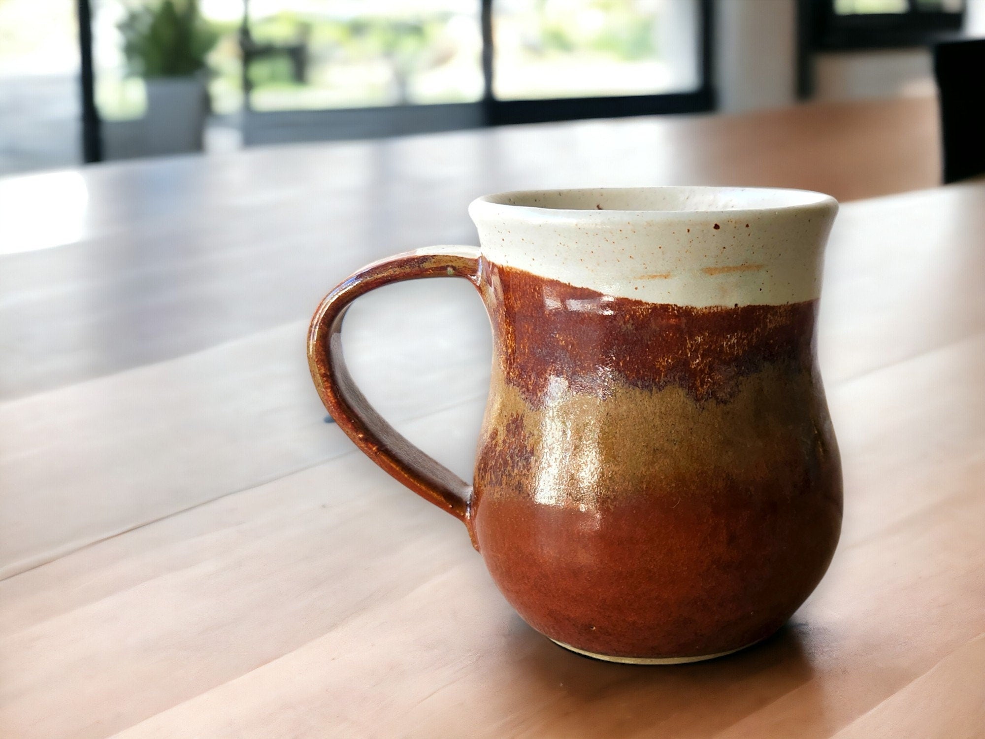 Handmade Ceramic mug pottery coffee mug - stoneware - made in Australia - Large cup - 400ml capacity