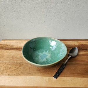 Handmade ceramic Bowl - Stoneware pottery shallow bowl suitable for pasta,cereal.desert, soup - All Australian pottery