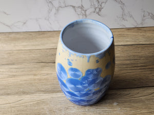 Handmade Ceramic Vase - Pottery vase - Blue Crystalline glaze -